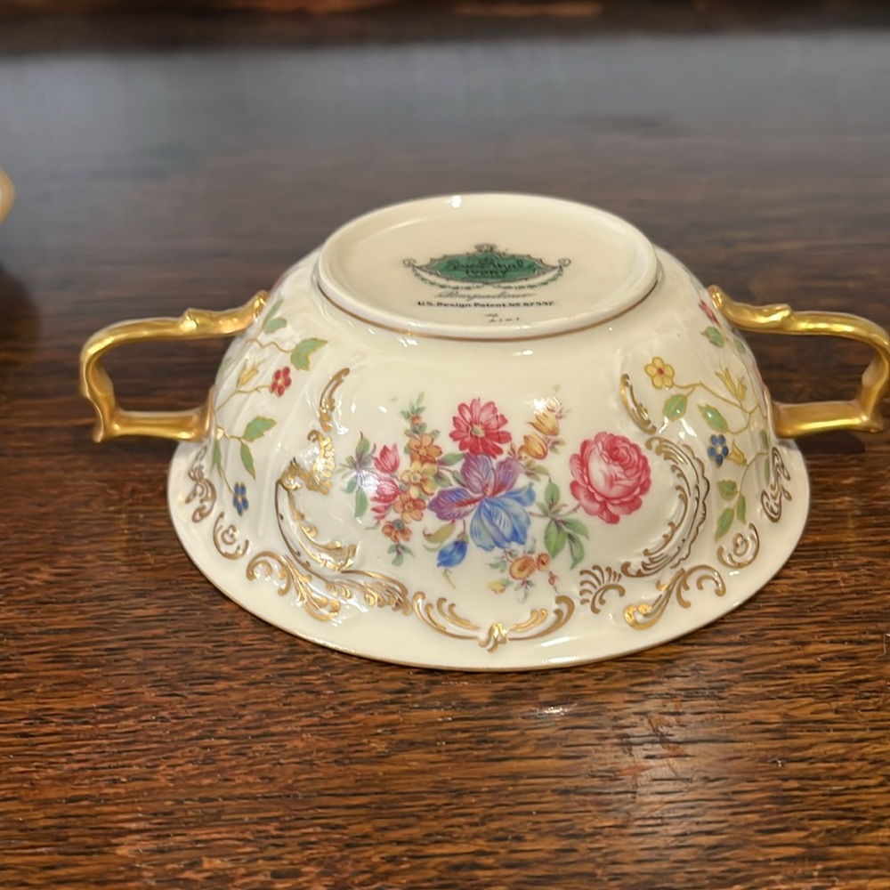 Rosenthal Ivory China, Double Handled Soup Bowl with Saucer. Set of 5. - Picture 6 of 11